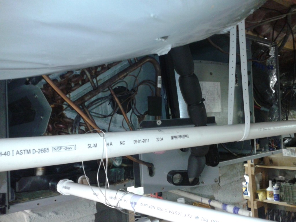 Is my coil backwards/condensate drain issues